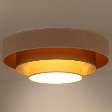 Duolla - LED Stropna svjetiljka LUNETA LED/26W/230V pr. 60 cm 4000K krem/zlatna/bež