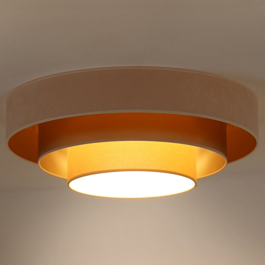 Duolla - LED Stropna svjetiljka LUNETA LED/26W/230V pr. 60 cm 4000K krem/zlatna/bež