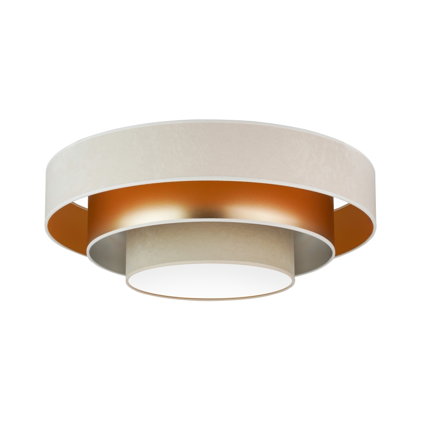 Duolla - LED Stropna svjetiljka LUNETA LED/26W/230V pr. 60 cm 4000K krem/zlatna/bež