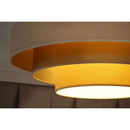 Duolla - LED Stropna svjetiljka LUNETA LED/26W/230V pr. 60 cm 4000K krem/zlatna/bež