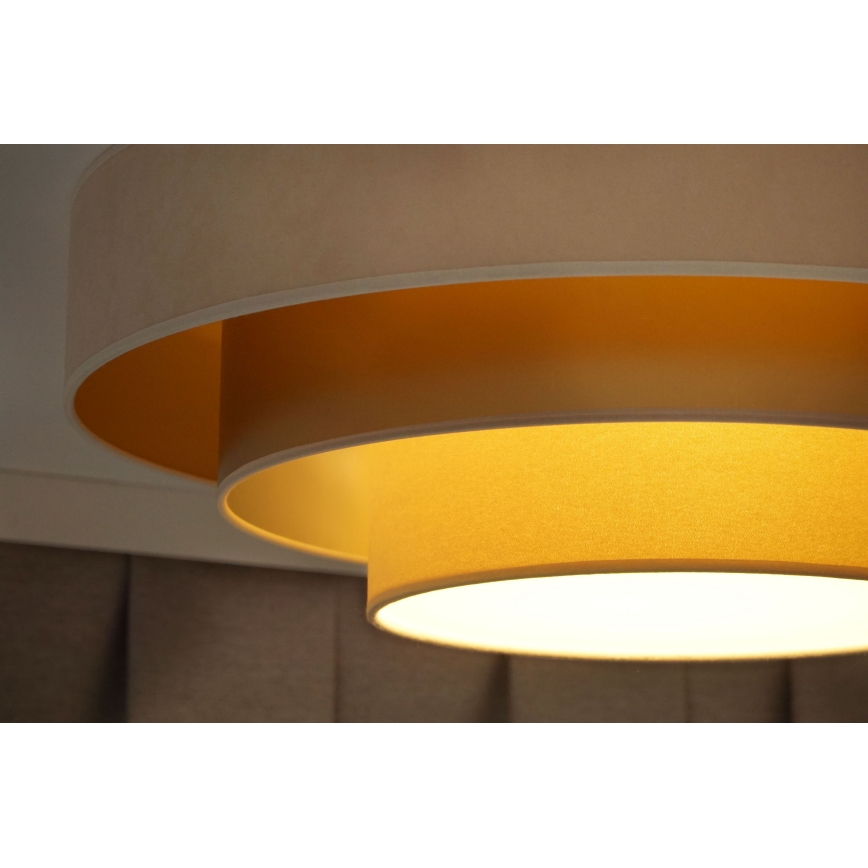 Duolla - LED Stropna svjetiljka LUNETA LED/26W/230V pr. 60 cm 4000K krem/zlatna/bež