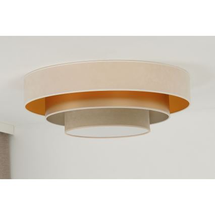 Duolla - LED Stropna svjetiljka LUNETA LED/26W/230V pr. 60 cm 4000K krem/zlatna/bež