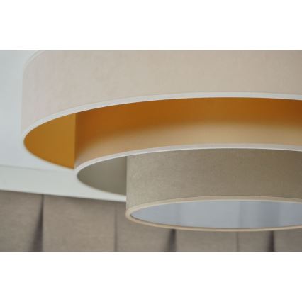 Duolla - LED Stropna svjetiljka LUNETA LED/26W/230V pr. 60 cm 4000K krem/zlatna/bež