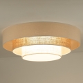 Duolla - LED Stropna svjetiljka LUNETA LED/26W/230V pr. 60 cm 4000K ratan/bež/smeđa