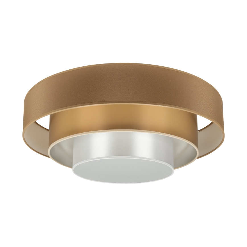 Duolla - LED Stropna svjetiljka LUNETA LED/26W/230V pr. 60 cm 4000K smeđa/zlatna/bijela