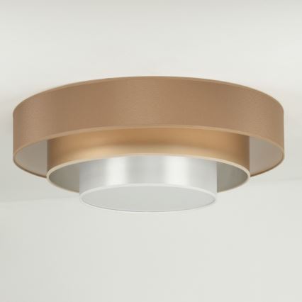 Duolla - LED Stropna svjetiljka LUNETA LED/26W/230V pr. 60 cm 4000K smeđa/zlatna/bijela