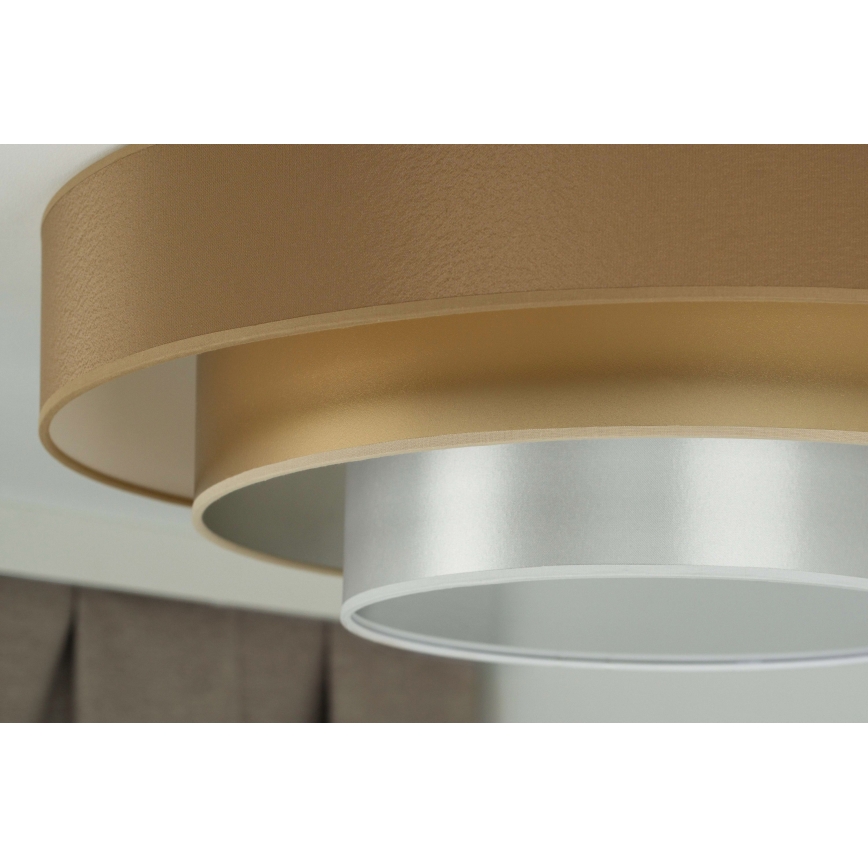 Duolla - LED Stropna svjetiljka LUNETA LED/26W/230V pr. 60 cm 4000K smeđa/zlatna/bijela