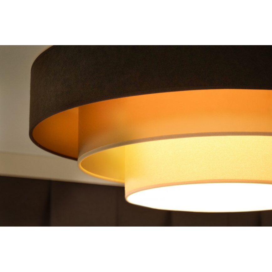 Duolla - LED Stropna svjetiljka LUNETA LED/26W/230V pr. 60 cm 4000K smeđa/zlatna/krem