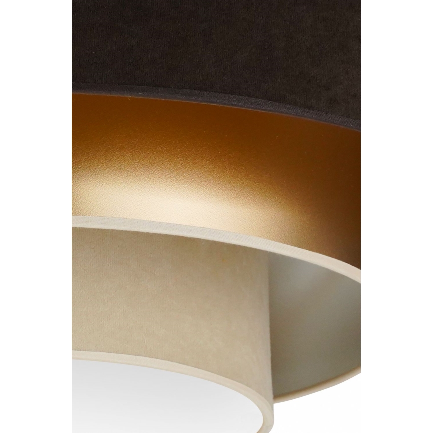 Duolla - LED Stropna svjetiljka LUNETA LED/26W/230V pr. 60 cm 4000K smeđa/zlatna/krem