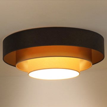 Duolla - LED Stropna svjetiljka LUNETA LED/26W/230V pr. 60 cm 4000K smeđa/zlatna/krem