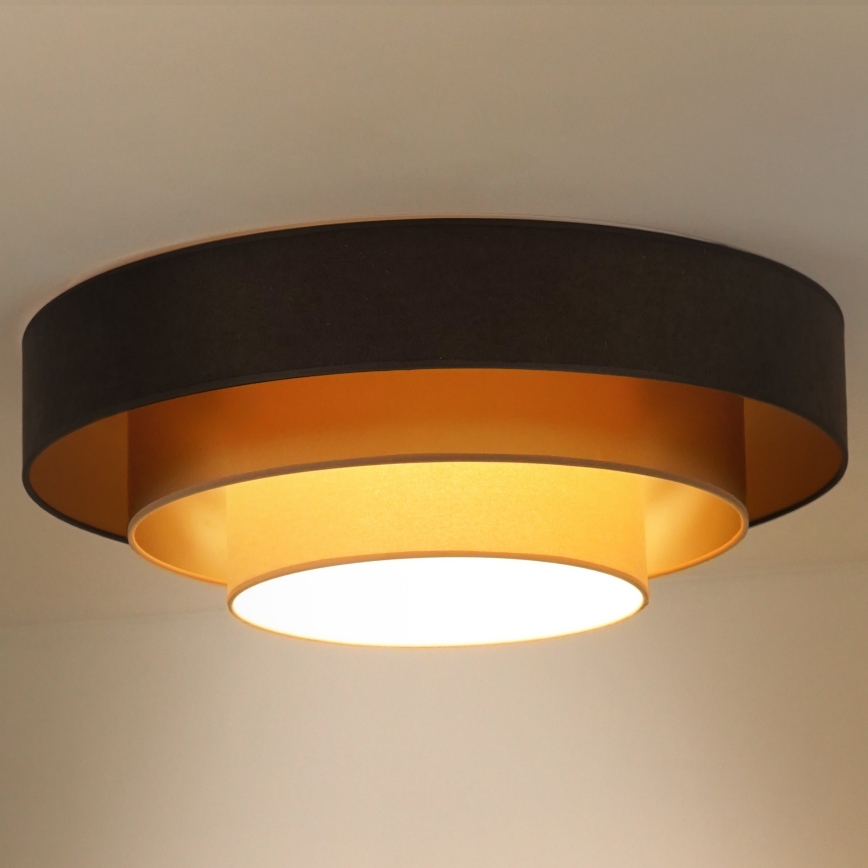 Duolla - LED Stropna svjetiljka LUNETA LED/26W/230V pr. 60 cm 4000K smeđa/zlatna/krem