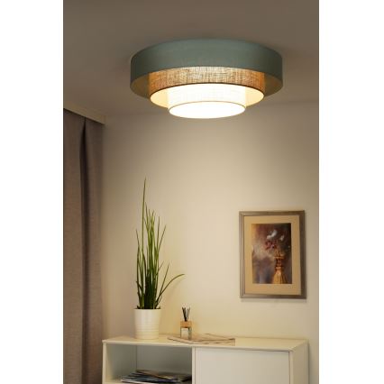 Duolla - LED Stropna svjetiljka LUNETA LED/26W/230V pr. 60 cm 4000K tirkizna/bež/krem