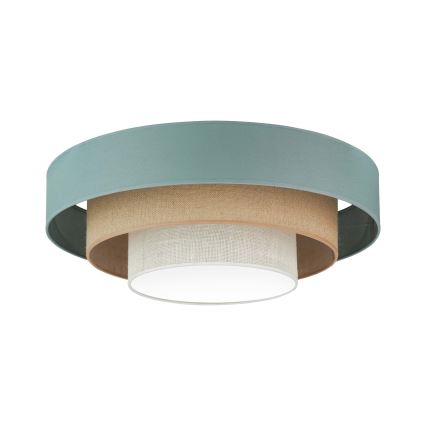 Duolla - LED Stropna svjetiljka LUNETA LED/26W/230V pr. 60 cm 4000K tirkizna/bež/krem