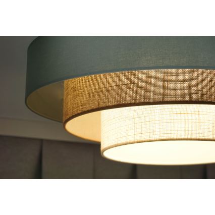 Duolla - LED Stropna svjetiljka LUNETA LED/26W/230V pr. 60 cm 4000K tirkizna/bež/krem