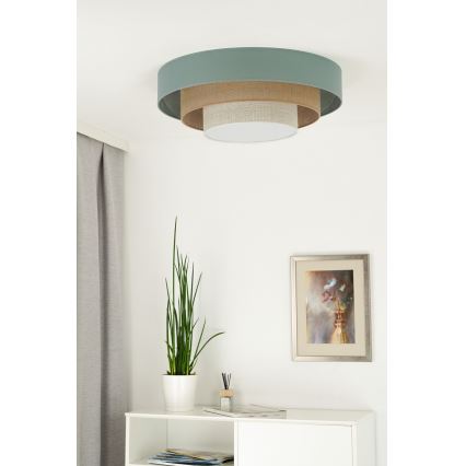 Duolla - LED Stropna svjetiljka LUNETA LED/26W/230V pr. 60 cm 4000K tirkizna/bež/krem