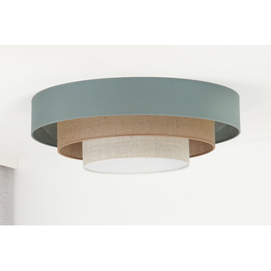 Duolla - LED Stropna svjetiljka LUNETA LED/26W/230V pr. 60 cm 4000K tirkizna/bež/krem