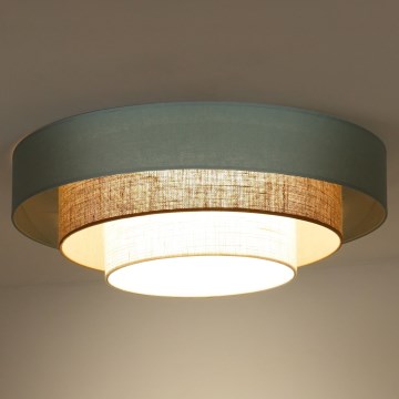 Duolla - LED Stropna svjetiljka LUNETA LED/26W/230V pr. 60 cm 4000K tirkizna/bež/krem