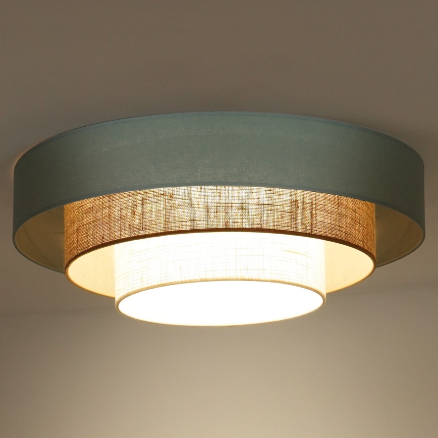 Duolla - LED Stropna svjetiljka LUNETA LED/26W/230V pr. 60 cm 4000K tirkizna/bež/krem