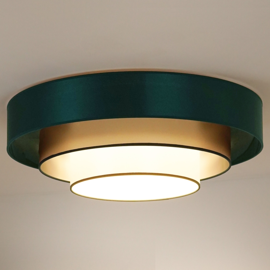 Duolla - LED Stropna svjetiljka LUNETA LED/26W/230V pr. 60 cm 4000K zelena/zlatna/bijela