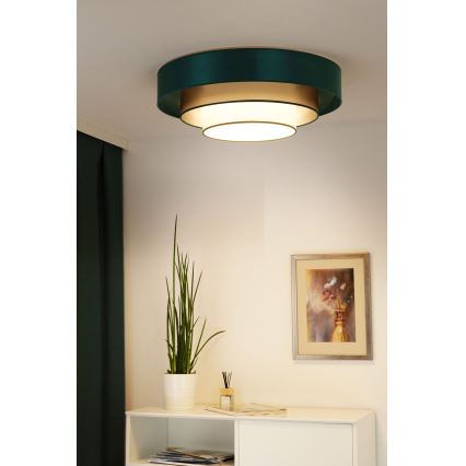 Duolla - LED Stropna svjetiljka LUNETA LED/26W/230V pr. 60 cm 4000K zelena/zlatna/bijela