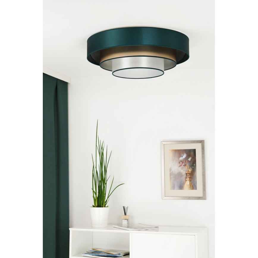 Duolla - LED Stropna svjetiljka LUNETA LED/26W/230V pr. 60 cm 4000K zelena/zlatna/bijela