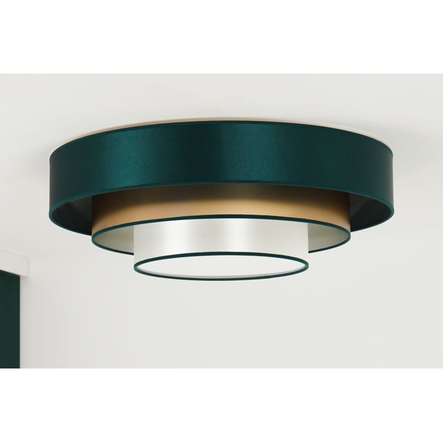 Duolla - LED Stropna svjetiljka LUNETA LED/26W/230V pr. 60 cm 4000K zelena/zlatna/bijela