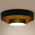 Duolla - LED Stropna svjetiljka LUNETA LED/26W/230V pr. 60 cm 4000K zelena/zlatna