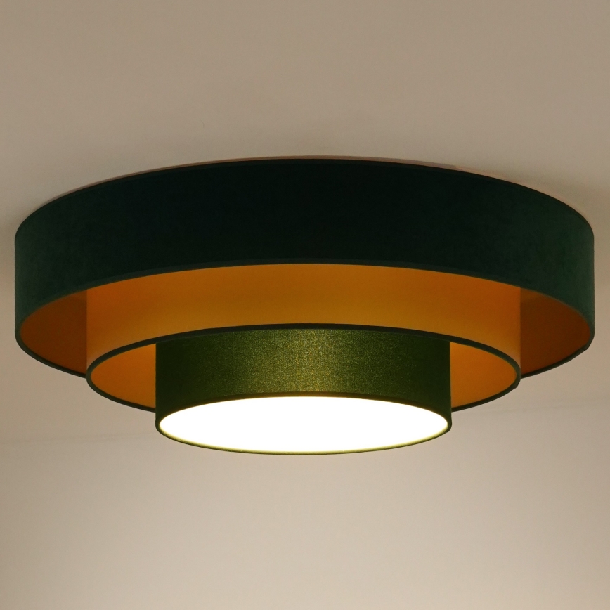 Duolla - LED Stropna svjetiljka LUNETA LED/26W/230V pr. 60 cm 4000K zelena/zlatna