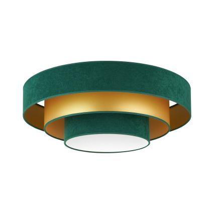 Duolla - LED Stropna svjetiljka LUNETA LED/26W/230V pr. 60 cm 4000K zelena/zlatna