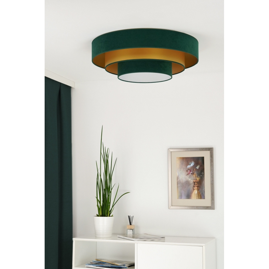 Duolla - LED Stropna svjetiljka LUNETA LED/26W/230V pr. 60 cm 4000K zelena/zlatna