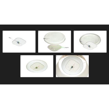 Duolla - LED Stropna svjetiljka LUNETA LED/26W/230V pr. 60 cm 4000K zelena/zlatna