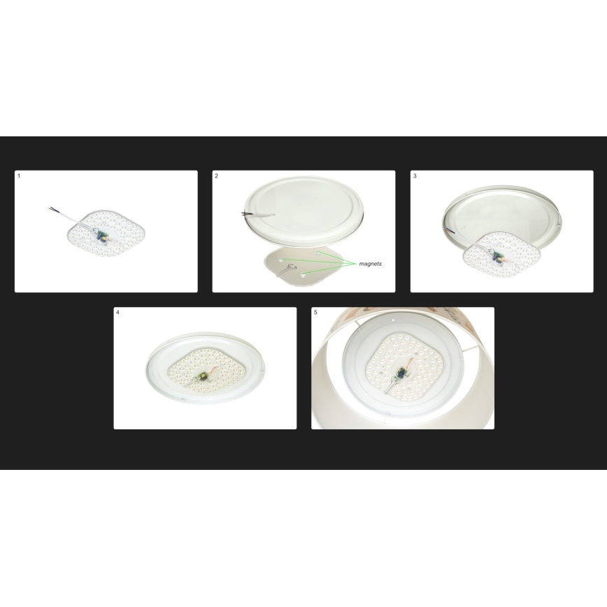 Duolla - LED Stropna svjetiljka LUNETA LED/26W/230V pr. 60 cm 4000K zelena/zlatna
