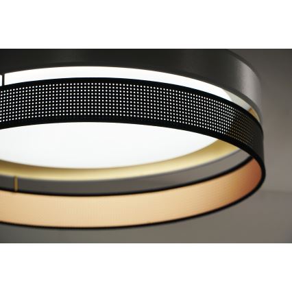 Duolla - LED Stropna svjetiljka ROLLER DUO SHINY LED/24W/230V pr. 45 cm srebrna/crna