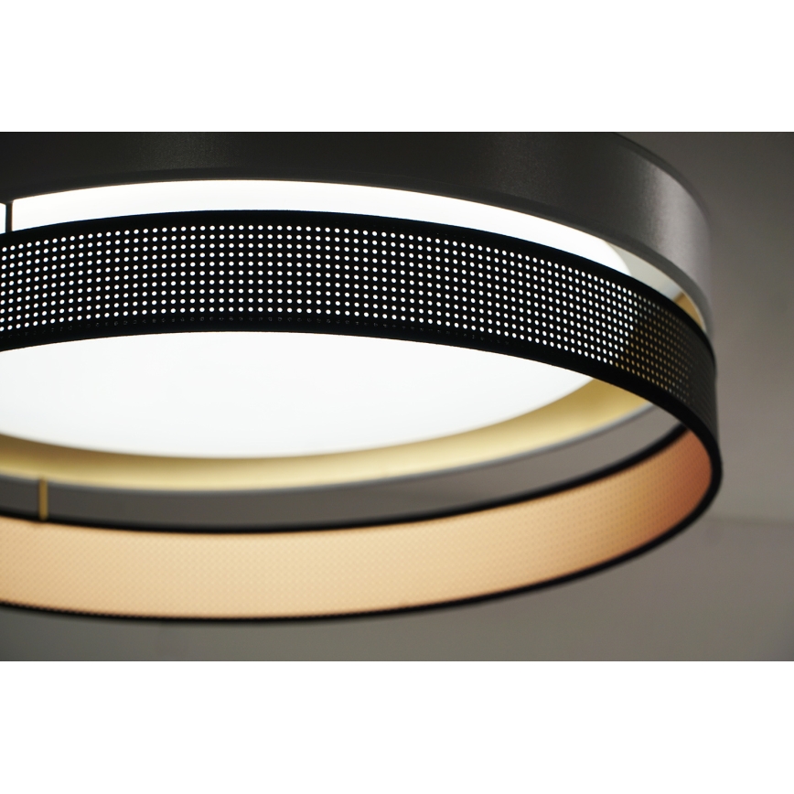 Duolla - LED Stropna svjetiljka ROLLER DUO SHINY LED/24W/230V pr. 45 cm srebrna/crna
