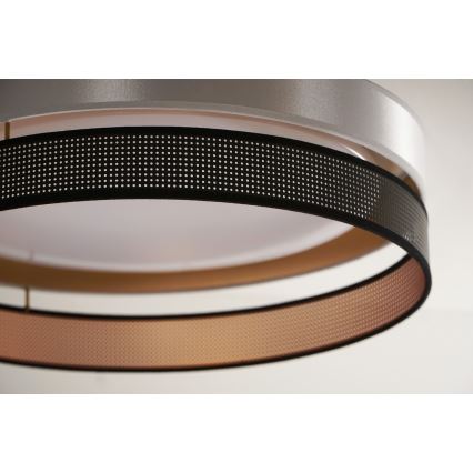 Duolla - LED Stropna svjetiljka ROLLER DUO SHINY LED/24W/230V pr. 45 cm srebrna/crna
