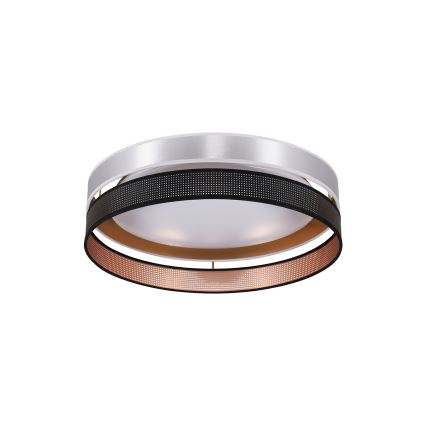 Duolla - LED Stropna svjetiljka ROLLER DUO SHINY LED/24W/230V pr. 45 cm srebrna/crna