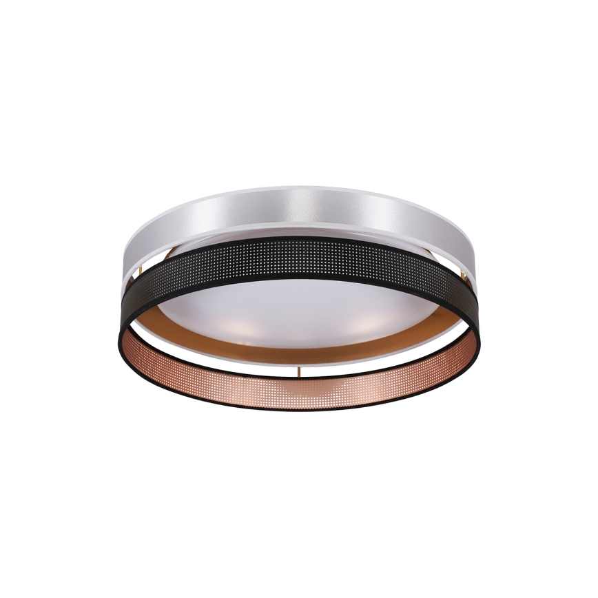 Duolla - LED Stropna svjetiljka ROLLER DUO SHINY LED/24W/230V pr. 45 cm srebrna/crna