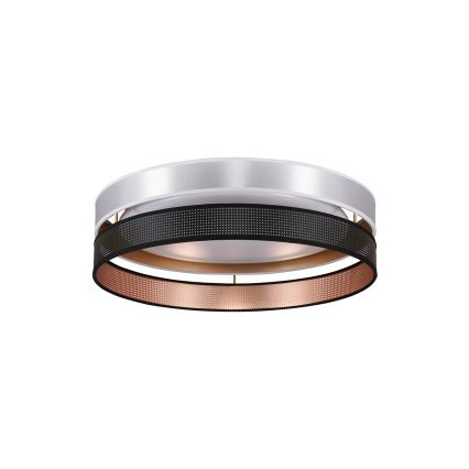 Duolla - LED Stropna svjetiljka ROLLER DUO SHINY LED/24W/230V pr. 45 cm srebrna/crna