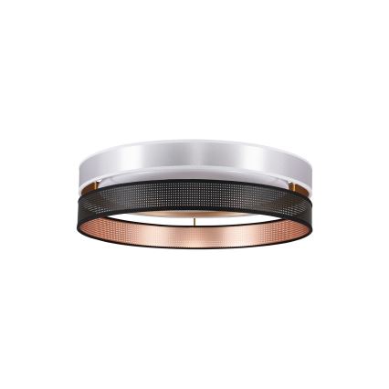Duolla - LED Stropna svjetiljka ROLLER DUO SHINY LED/24W/230V pr. 45 cm srebrna/crna