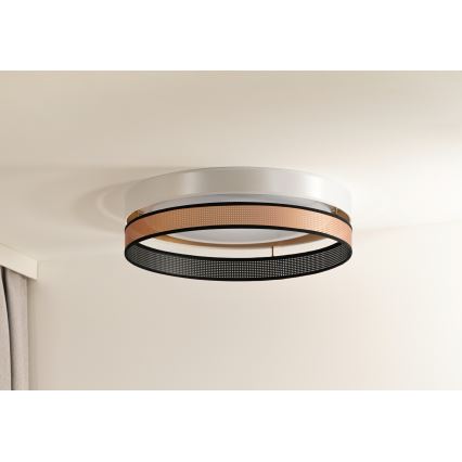 Duolla - LED Stropna svjetiljka ROLLER DUO SHINY LED/24W/230V pr. 45 cm bijela/bakrena