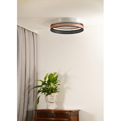Duolla - LED Stropna svjetiljka ROLLER DUO SHINY LED/24W/230V pr. 45 cm bijela/bakrena