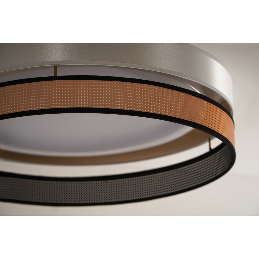 Duolla - LED Stropna svjetiljka ROLLER DUO SHINY LED/24W/230V pr. 45 cm bijela/bakrena