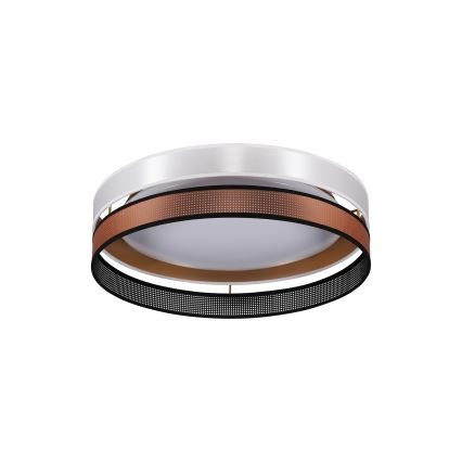 Duolla - LED Stropna svjetiljka ROLLER DUO SHINY LED/24W/230V pr. 45 cm bijela/bakrena
