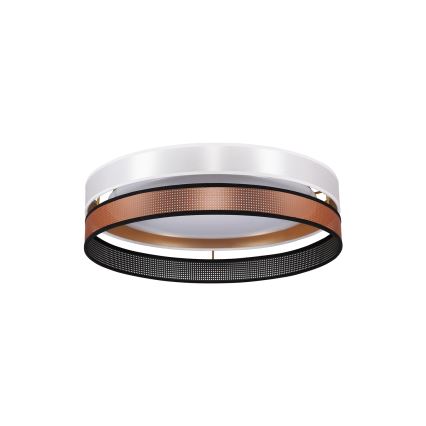 Duolla - LED Stropna svjetiljka ROLLER DUO SHINY LED/24W/230V pr. 45 cm bijela/bakrena