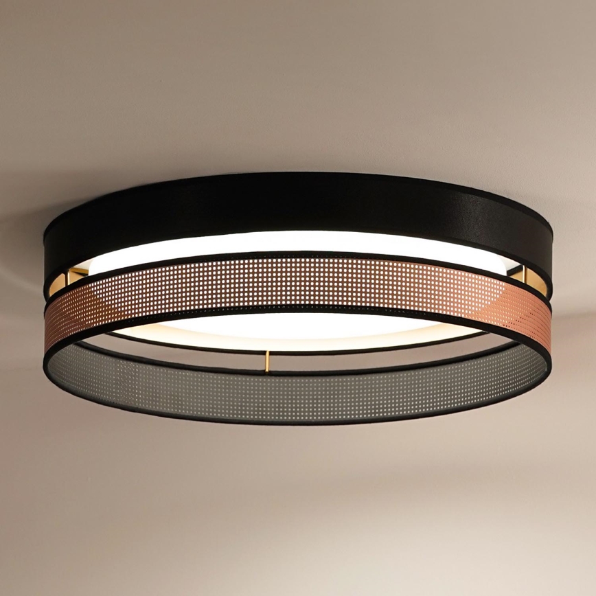 Duolla - LED Stropna svjetiljka ROLLER DUO SHINY LED/24W/230V pr. 45 cm crna/bakrena