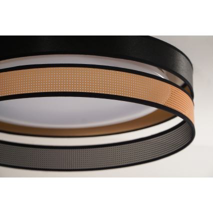 Duolla - LED Stropna svjetiljka ROLLER DUO SHINY LED/24W/230V pr. 45 cm crna/bakrena