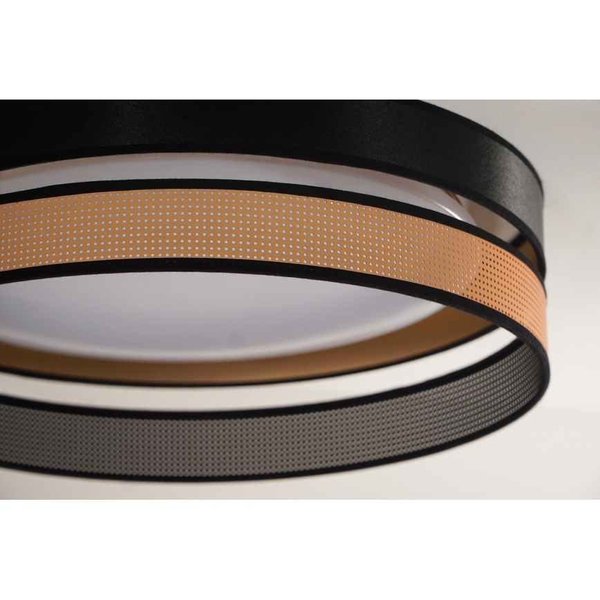 Duolla - LED Stropna svjetiljka ROLLER DUO SHINY LED/24W/230V pr. 45 cm crna/bakrena