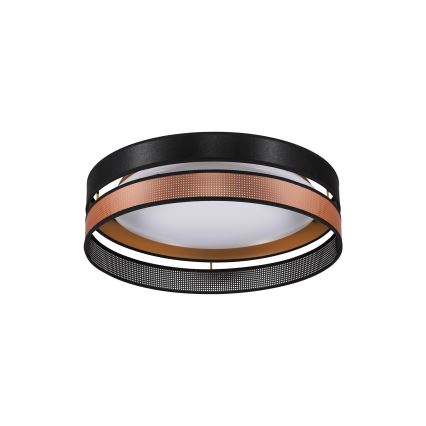 Duolla - LED Stropna svjetiljka ROLLER DUO SHINY LED/24W/230V pr. 45 cm crna/bakrena