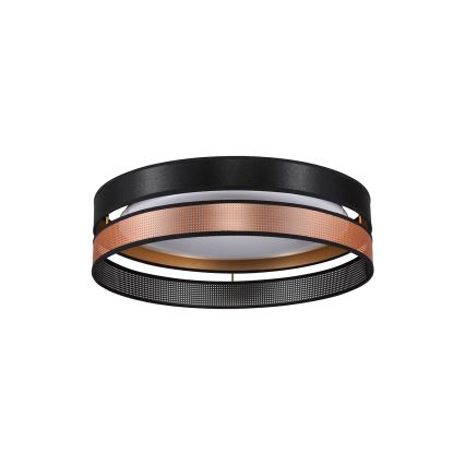 Duolla - LED Stropna svjetiljka ROLLER DUO SHINY LED/24W/230V pr. 45 cm crna/bakrena