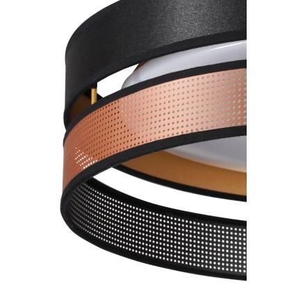 Duolla - LED Stropna svjetiljka ROLLER DUO SHINY LED/24W/230V pr. 45 cm crna/bakrena